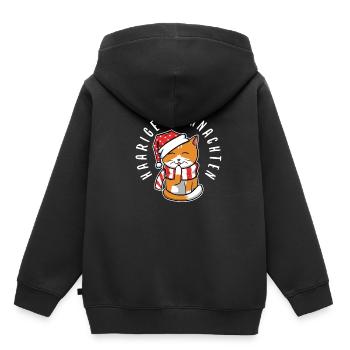Haarige weihnachten - Kinder Premium Organic Hoodie - Schwarz - Hinten - AI Model Kid Male (0cm)