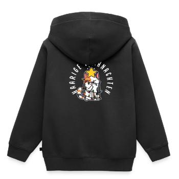 Haarige weihnachten - Kinder Premium Organic Hoodie - Schwarz - Hinten - AI Model Kid Male (0cm)