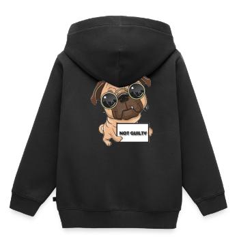 Drôle de chemise de chien - Non coupable - Sweat Premium à capuche enfant bio - noir - Dos - AI Model Kid Male (0cm)