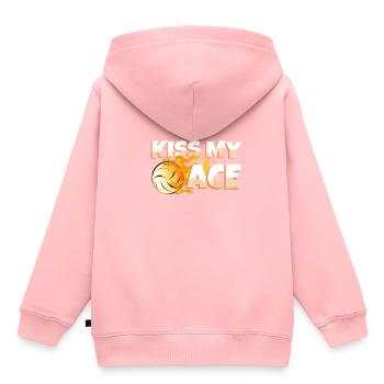 Embrasse mon as du volleyball - Sweat Premium à capuche enfant bio - rose - Dos - AI Model Kid Female (0cm)