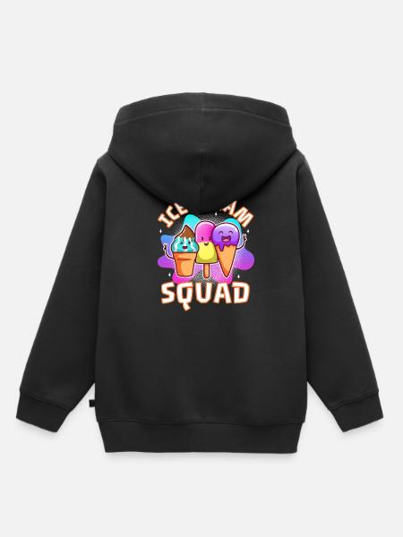 Ice cream squad - Kinder Premium Organic Hoodie - Schwarz