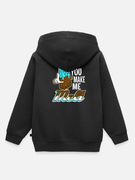 You make me melt, Eiscreme - Kinder Premium Organic Hoodie - Schwarz