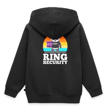 Ring Security Wedding - Kinder Premium Organic Hoodie - Schwarz - Hinten - AI Model Kid Male (0cm)