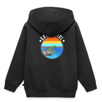 Gator Girl - Sweat Premium à capuche enfant bio - noir - Dos - AI Model Kid Male (0cm)