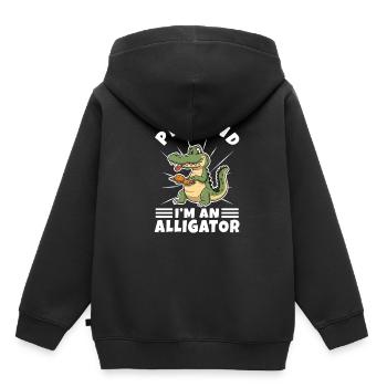 Pretend I'm An Alligator - Kids Premium Organic Hoodie - black - Back - AI Model Kid Male (0cm)