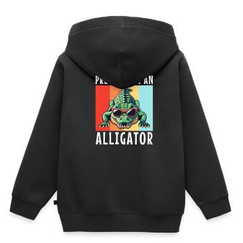 Pretend I'm An Alligator - Kids Premium Organic Hoodie - black - Back - AI Model Kid Male (0cm)