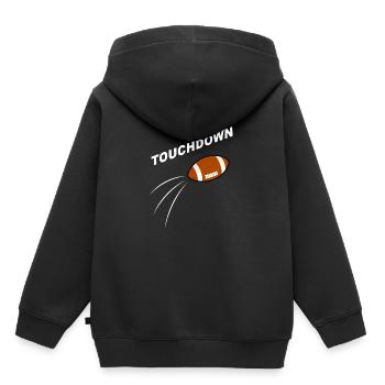 Touchdown American Football Design - Kinder Premium Organic Hoodie - Schwarz - Hinten - AI Model Kid Male (0cm)