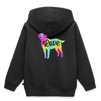Retriever de la baie de Chesapeake - Sweat Premium à capuche enfant bio - noir - Dos - AI Model Kid Male (0cm)