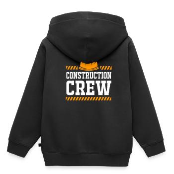 Chantier de construction - Sweat Premium à capuche enfant bio - noir - Dos - AI Model Kid Male (0cm)