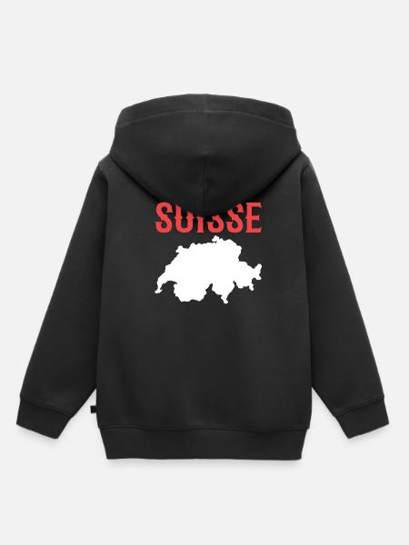 Schweiz Schweizer Schweizerdeutsch - Kinder Premium Organic Hoodie - Schwarz