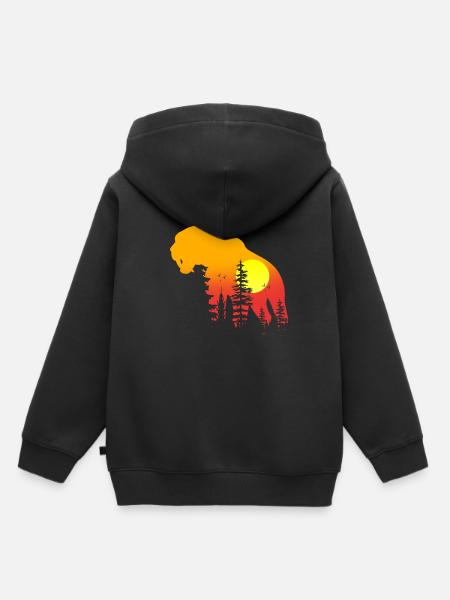 Säbelzahntiger - Kinder Premium Organic Hoodie - Schwarz