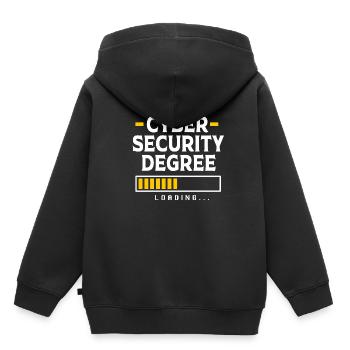 Cyber programmeur cybersécurité Hacker - Sweat Premium à capuche enfant bio - noir - Dos - AI Model Kid Male (0cm)