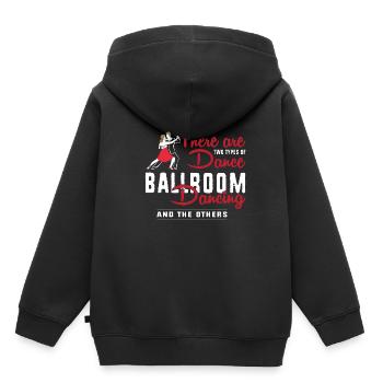 Valse Danse de couple - Sweat Premium à capuche enfant bio - noir - Dos - AI Model Kid Male (0cm)