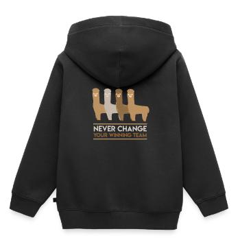 Alpaka Alpaka Alpaka Alpaka Team - Kinder Premium Organic Hoodie - Schwarz - Hinten - AI Model Kid Male (0cm)