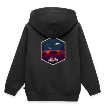 Mars Tiger Alien Pluto Planet UFO Espace extra-atmosphérique - Sweat Premium à capuche enfant bio - noir - Dos - AI Model Kid Male (0cm)