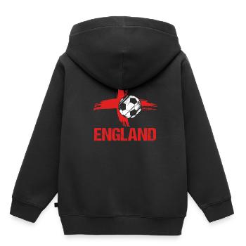 Angleterre Football - Sweat Premium à capuche enfant bio - noir - Dos - AI Model Kid Male (0cm)