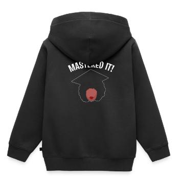 Master Studium Abschlussfeier - Kinder Premium Organic Hoodie - Schwarz - Hinten - AI Model Kid Male (0cm)