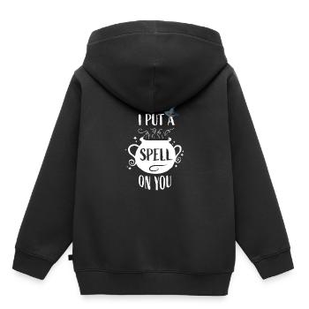 Je t'ai jeté un sort - Sweat Premium à capuche enfant bio - noir - Dos - AI Model Kid Male (0cm)