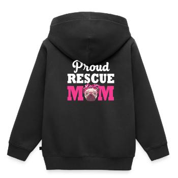 Hund Rettung Tierrechte Tierrettung Tierheim - Kinder Premium Organic Hoodie - Schwarz - Hinten - AI Model Kid Male (0cm)