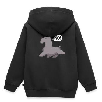Terrier écossais - Sweat Premium à capuche enfant bio - noir - Dos - AI Model Kid Male (0cm)