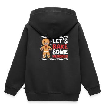 Lebkuchenmann Lebkuchenherz Lebkuchen Naschen - Kinder Premium Organic Hoodie - Schwarz - Hinten - AI Model Kid Male (0cm)
