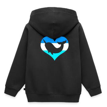 Narval - Sweat Premium à capuche enfant bio - noir - Dos - AI Model Kid Male (0cm)
