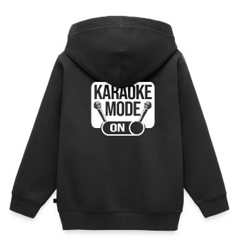 Karaoké - Sweat Premium à capuche enfant bio - noir - Dos - AI Model Kid Male (0cm)