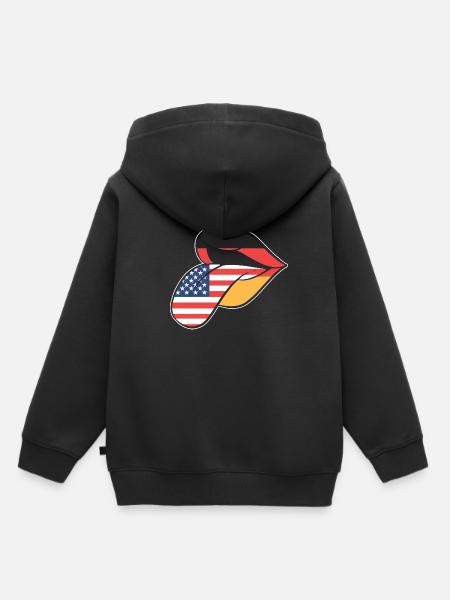 Amerikanisch Deutsch - Kinder Premium Organic Hoodie - Schwarz