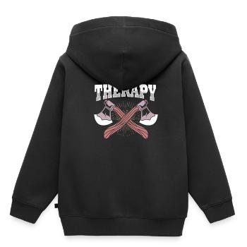 Bijl - Kinder Premium hoodie biologisch - zwart - Achter - AI Model Kid Male (0cm)
