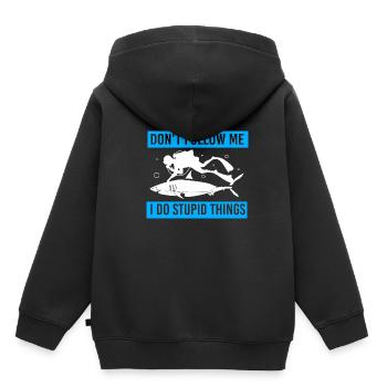 Dive - Kids Premium Organic Hoodie - black - Back - AI Model Kid Male (0cm)