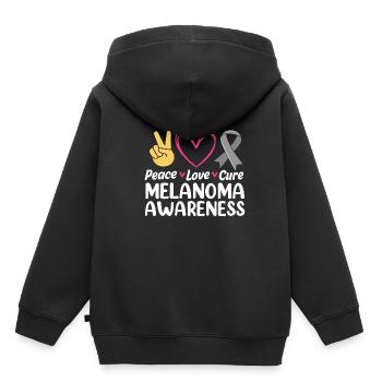 Hautkrebs Melanom - Kinder Premium Organic Hoodie - Schwarz - Hinten - AI Model Kid Male (0cm)
