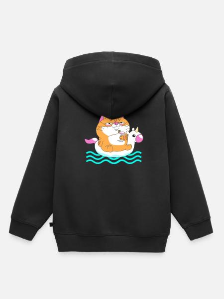 Pool Party - Kinder Premium Organic Hoodie - Schwarz