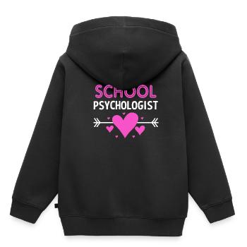 Schulpsychologe Psychologe Psychotherapeut - Kinder Premium Organic Hoodie - Schwarz - Hinten - AI Model Kid Male (0cm)