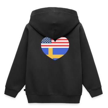 Sweden Swedish - Kids Premium Organic Hoodie - black - Back - AI Model Kid Male (0cm)