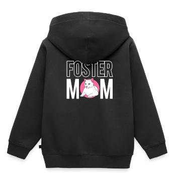 Sauvetage des animaux Droits des animaux Refuge pour animaux de sauvetage des animaux - Sweat Premium à capuche enfant bio - noir - Dos - AI Model Kid Male (0cm)