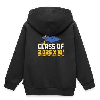 Classe de 2025 - Sweat Premium à capuche enfant bio - noir - Dos - AI Model Kid Male (0cm)