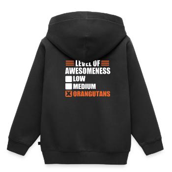 Orang Utan - Kinder Premium Organic Hoodie - Schwarz - Hinten - AI Model Kid Male (0cm)