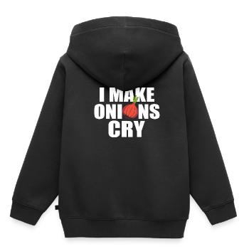 Oignon - Sweat Premium à capuche enfant bio - noir - Dos - AI Model Kid Male (0cm)