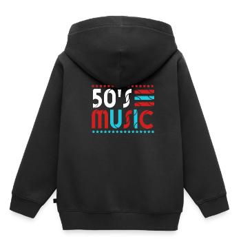 Chaussette Hop - Sweat Premium à capuche enfant bio - noir - Dos - AI Model Kid Male (0cm)