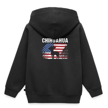 Chihuahua - Sweat Premium à capuche enfant bio - noir - Dos - AI Model Kid Male (0cm)