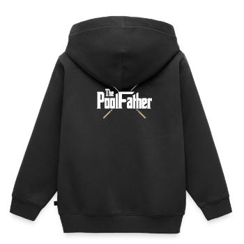 Poolfather - Billard, Snooker, Cadeau, Balle - Sweat Premium à capuche enfant bio - noir - Dos - AI Model Kid Male (0cm)