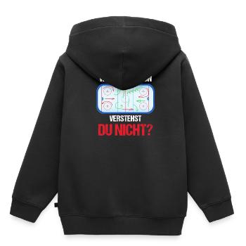 Welchen Teil verstehst du nicht? - Eishockey, Ice - Kinder Premium Organic Hoodie - Schwarz - Hinten - AI Model Kid Male (0cm)