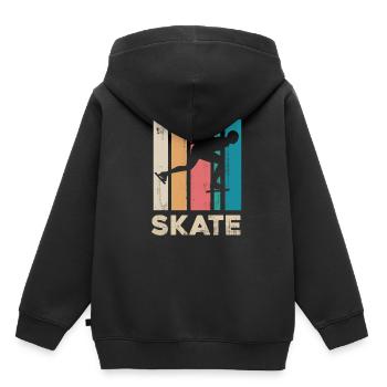 Eislaufen - Kinder Premium Organic Hoodie - Schwarz - Hinten - AI Model Kid Male (0cm)