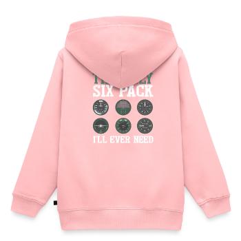 Pilot - Kinder Premium Organic Hoodie - Rosa - Hinten - AI Model Kid Female (0cm)