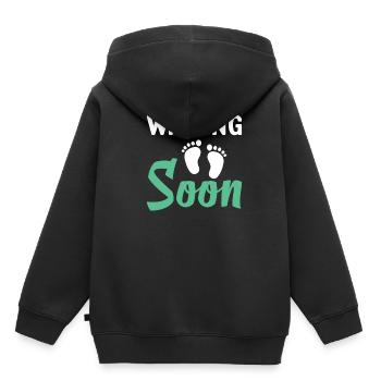 grossesse - Sweat Premium à capuche enfant bio - noir - Dos - AI Model Kid Male (0cm)