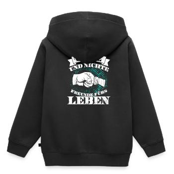 onkel und nichte - Kinder Premium Organic Hoodie - Schwarz - Hinten - AI Model Kid Male (0cm)