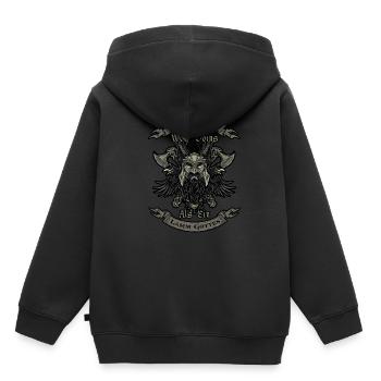 odins wolf viking celtic walhalla - Kids Premium Organic Hoodie - black - Back - AI Model Kid Male (0cm)