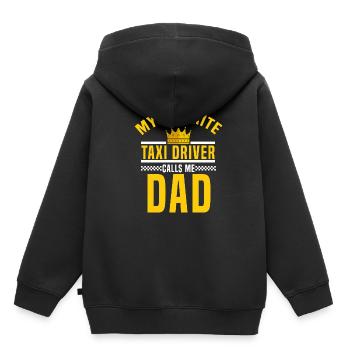 Taxifahrer - Kinder Premium Organic Hoodie - Schwarz - Hinten - AI Model Kid Male (0cm)