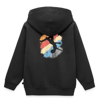 Parkour-Geschenk - Kinder Premium Organic Hoodie - Schwarz - Hinten - AI Model Kid Male (0cm)