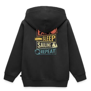 Sail quote gift - Kids Premium Organic Hoodie - black - Back - AI Model Kid Male (0cm)